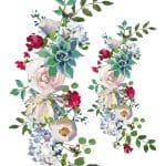 SULUBOYA ÇİÇEK KUMAŞ TRANSFER KOLEKSİYONU WFFT-003 35X50