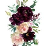 SULUBOYA ÇİÇEK KUMAŞ TRANSFER KOLEKSİYONU WFFT-004 35X50