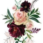 SULUBOYA ÇİÇEK KUMAŞ TRANSFER KOLEKSİYONU WFFTC-002 25X35