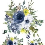 SULUBOYA ÇİÇEK KUMAŞ TRANSFER KOLEKSİYONU WFFTC-004 25X35