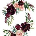 SULUBOYA ÇİÇEK KUMAŞ TRANSFER KOLEKSİYONU WFFTC-007 25X35