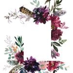 WATERCOLOR FLOWER FABRIC TRANSFER COLLECTION WFFTC-008 25X35