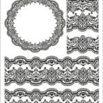 YENİ DANTEL TRANSFER SERİ ( SULU ) SİYAH ZEMİN NTC-S008 25X35