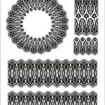 YENİ DANTEL TRANSFER SERİ ( SULU ) SİYAH ZEMİN NTC-S009 25X35