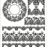 YENİ DANTEL TRANSFER SERİ ( SULU ) SİYAH ZEMİN NTC-S012 25X35