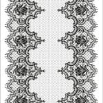 YENİ DANTEL TRANSFER SERİ ( SULU ) SİYAH ZEMİN NTC-S015 25X35