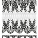 YENİ DANTEL TRANSFER SERİ ( SULU ) SİYAH ZEMİN NTC-S016 25X35