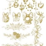 MAGIC TOUCH RUB-ON TRANSFER GOLD SD-010 30X42