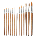 İpek Sarı Fırça CA 123  #5/0 - 3/0 - 2/0 - 0 - 1 - 2 - 3 - 4 - 5 - 6 - 8 - 10 - 12