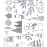 NEW YEAR'S RUB-ON SILVER TRANSFER XMAS 002 30X42