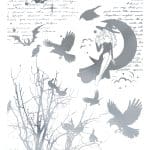 HALLOWEEN COLLECTION RUB-ON SILVER TRANSFER RHLW-006 SILVER