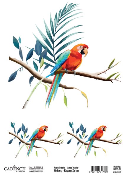 BirdSong Collection Fabric Transfer BRFT-01 25x35