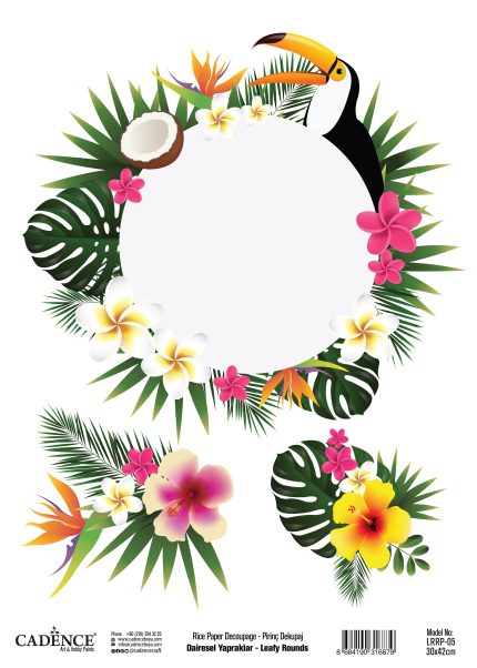 Leafy Rounds Collection Decoupage Rice Paper LRP-05 30x42