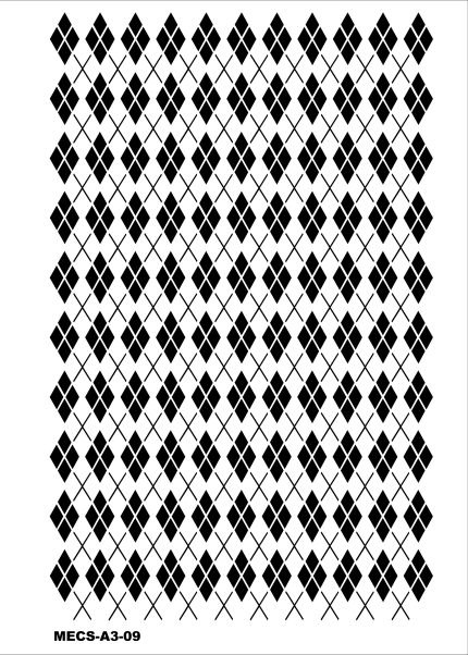 Modern Ethnic Stencil Series MECS-A3-09 25x36